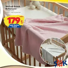 WELLSOFT BEBEK BATTANİYESİ 90X110 CM fiyat ve kampanya bilgisi